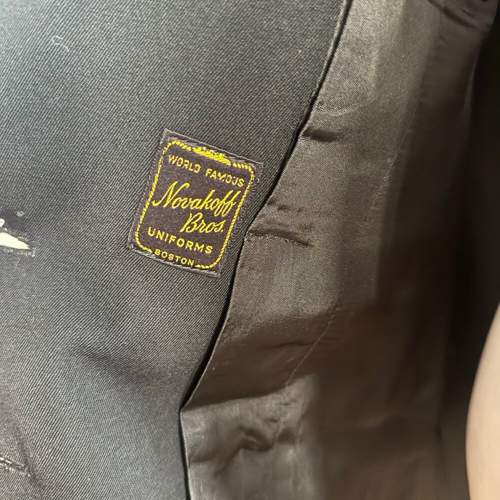 Vintage U.S. NAVY Officer Lieutenant Dress Uniform Jacket Novakoff Bros Blk/Gold - Picture 8 of 13
